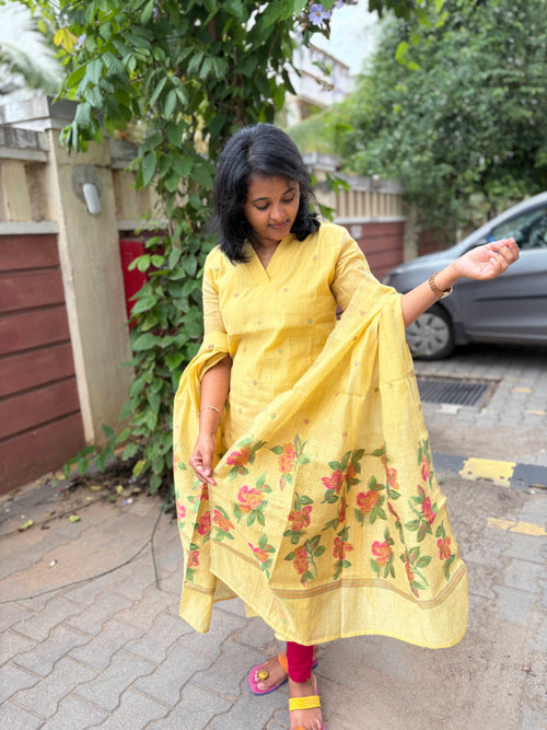 Golden Dusk Premium cotton Salwar & Dupatta